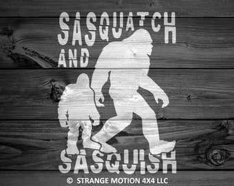 Sasquatch Decal, Bigfoot Vinyl Decal, Baby Sasquatch Sticker, Outdoor Decal, Nature Decal, Adventure Decal, Laptop Decal, Car Decal | 83