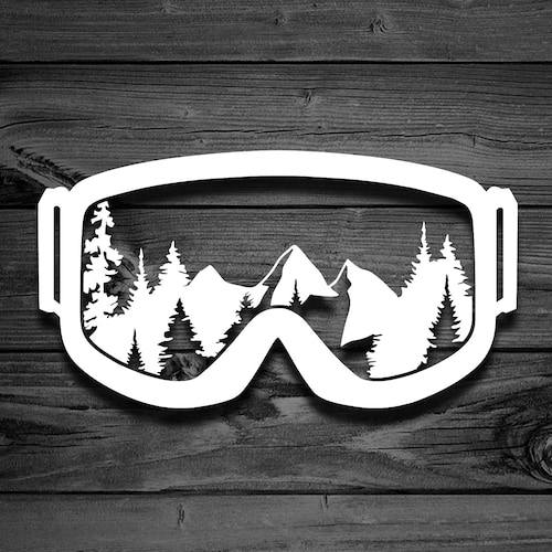 Snowboard Vinyl Decal Mountain Decal Mountain Sticker - Etsy