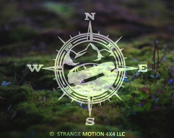 Compass Vinyl Decal for Crosstrek – Mountain Adventure Sticker for Off-Road, Overland, Camping, Car Window, Laptop, Water Bottle | 251