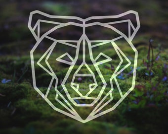 Bear Car Decal | Bear Decal | Bear Sticker | Mountain Decal | Outdoor Decal | Mountain Sticker | Adventure Decal | Nature Decal | 282