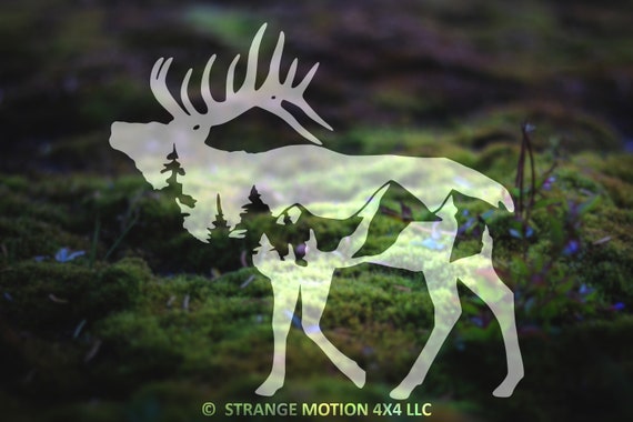 Mountain Elk Decal, Elk Stickers, Car Decal, Hunting Decal, Hunter ...