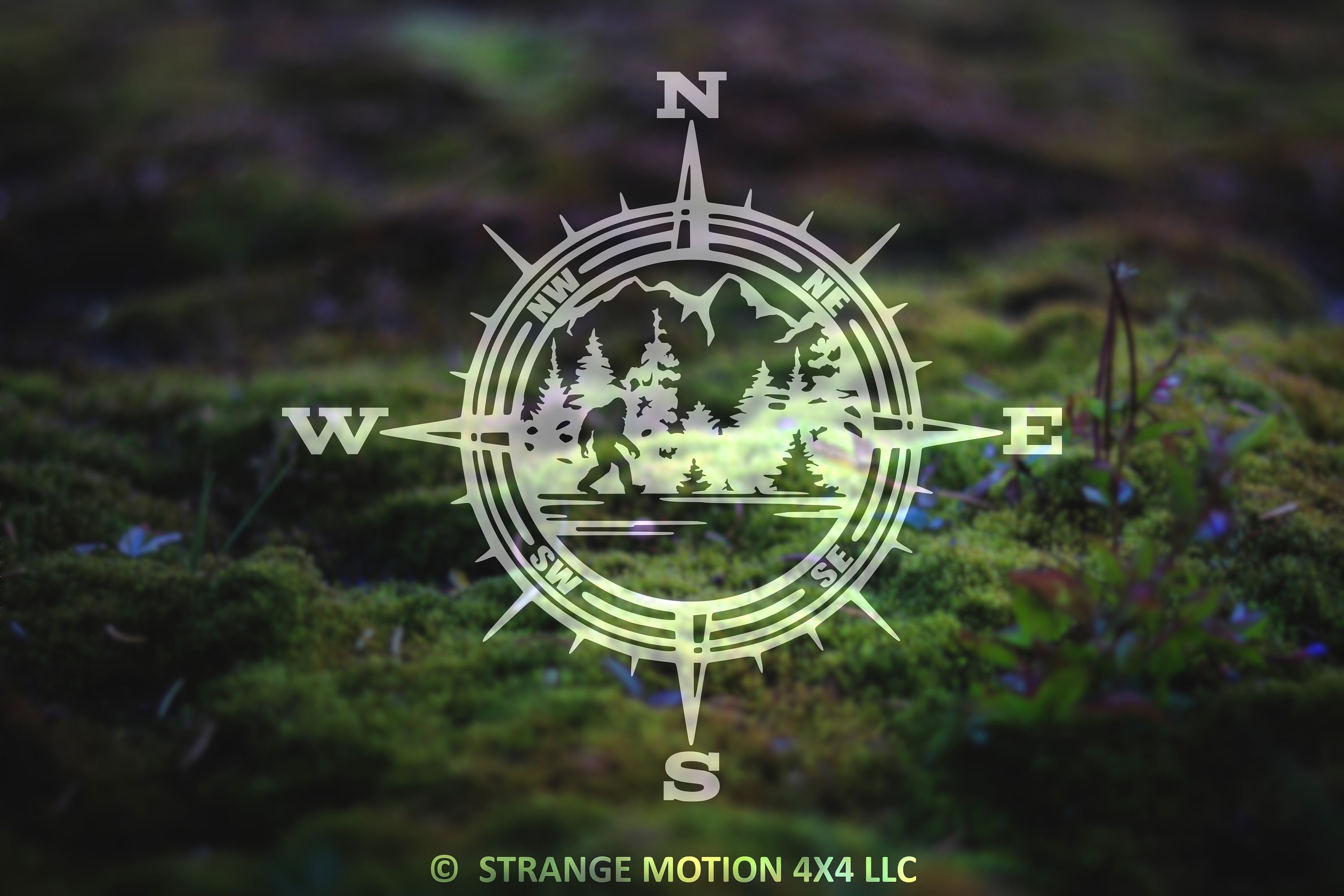 Lake Compass Decal Mountain Decal Car Decal Outdoor Decal Etsy