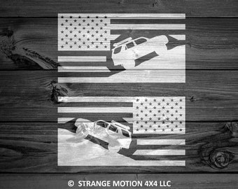 Flag Decal For 4Runner Pair, Car Decal, 5th Gen Vinyl Decal, 4Runner Flag Decals, Decals For Cups, Laptop Stickers, Mountain Decals | 21P