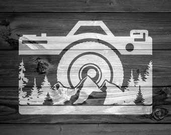 Mountain Camera Decal, Car Decals, Photographer Sticker, Laptop Decal, Adventure Decal, Mountain Decal, Photographer Decal, Photography | 99