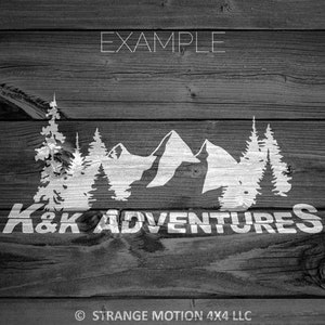 Custom Text Decal, Car Decal, Personalized Custom Decal, Your Text Here Decal, Mountain Decal, Outdoor Decal, Adventure Decal, Laptop Decal image 6