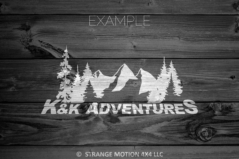 Custom Text Decal, Car Decal, Personalized Custom Decal, Your Text Here Decal, Mountain Decal, Outdoor Decal, Adventure Decal, Laptop Decal image 6