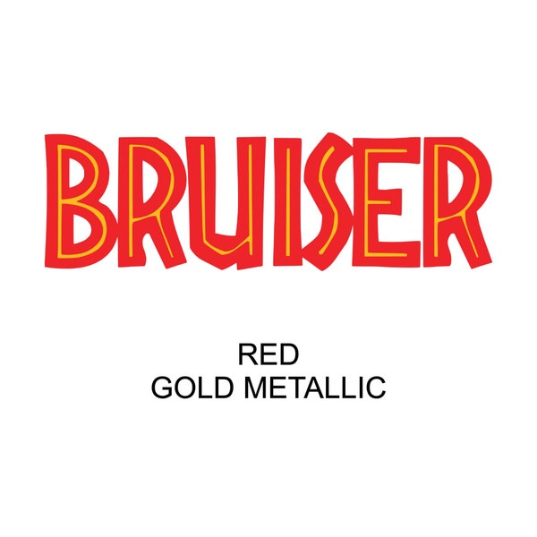 CUSTOM LISTING | Call Sign | Red, Gold Metallic | 4"