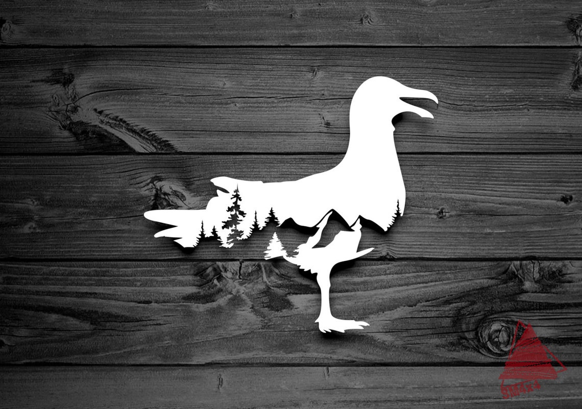 Seagull Mountain Decal Car Decals Bird Stickers Laptop Etsy