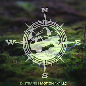 Compass Decal For 4Runner, Car Decal, Mountain Decal, Outdoor Decals, Mountain Sticker, Outdoor Decal, Adventure Sticker, 5th Gen Decal | 22