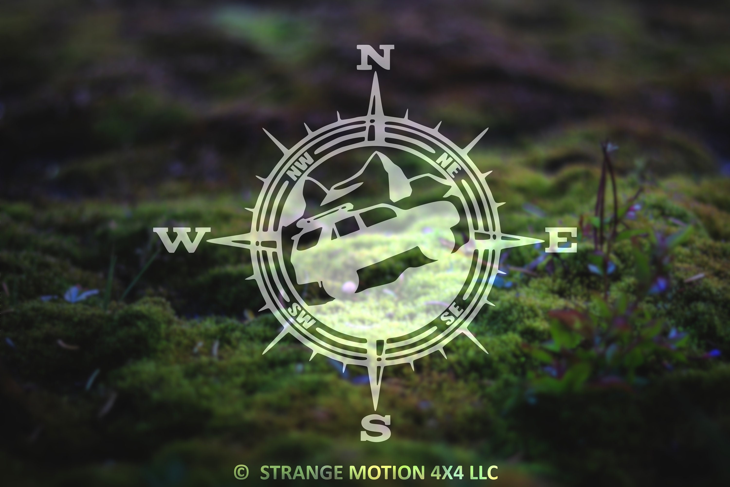 Compass Decal For 4Runner, Car Decal, Mountain Decal, Outdoor Decals, Mountain Sticker, Outdoor Decal, Adventure Sticker, 5th Gen Decal | 22