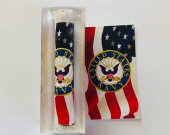 United State Navy Flag Alumilite Pen Blanks   #13