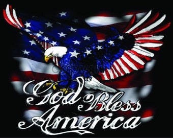 God Bless America Eagle Alumilite Pen Blank