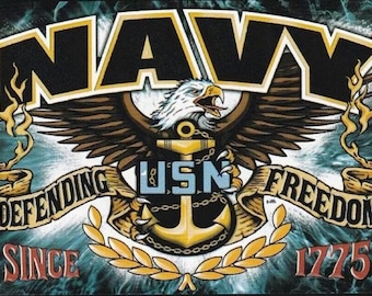 Navy Defending Freedom Alumilite Pen Blank   #14