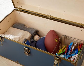 XL Rhino Home Storage, Camp and College Dorm Trunk with Antique Brass