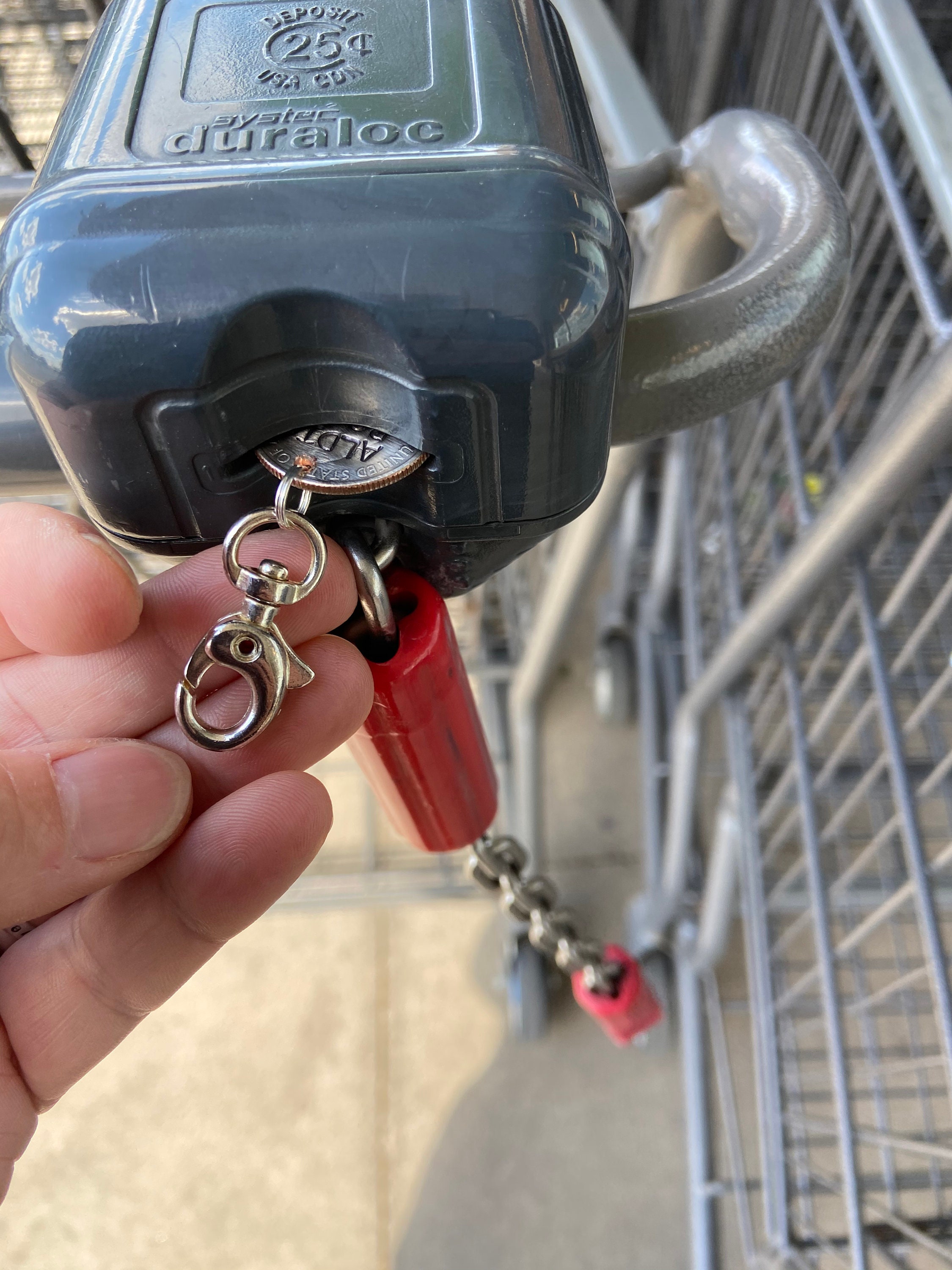 Aldi Quarter Keyring Stamped Quarter Quarter Keychain Aldis Etsy