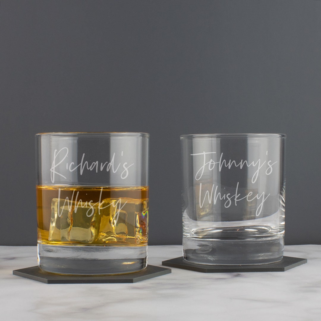 Personalised Handwritten Whisky Tumbler Glass Gift / Birthday Etsy