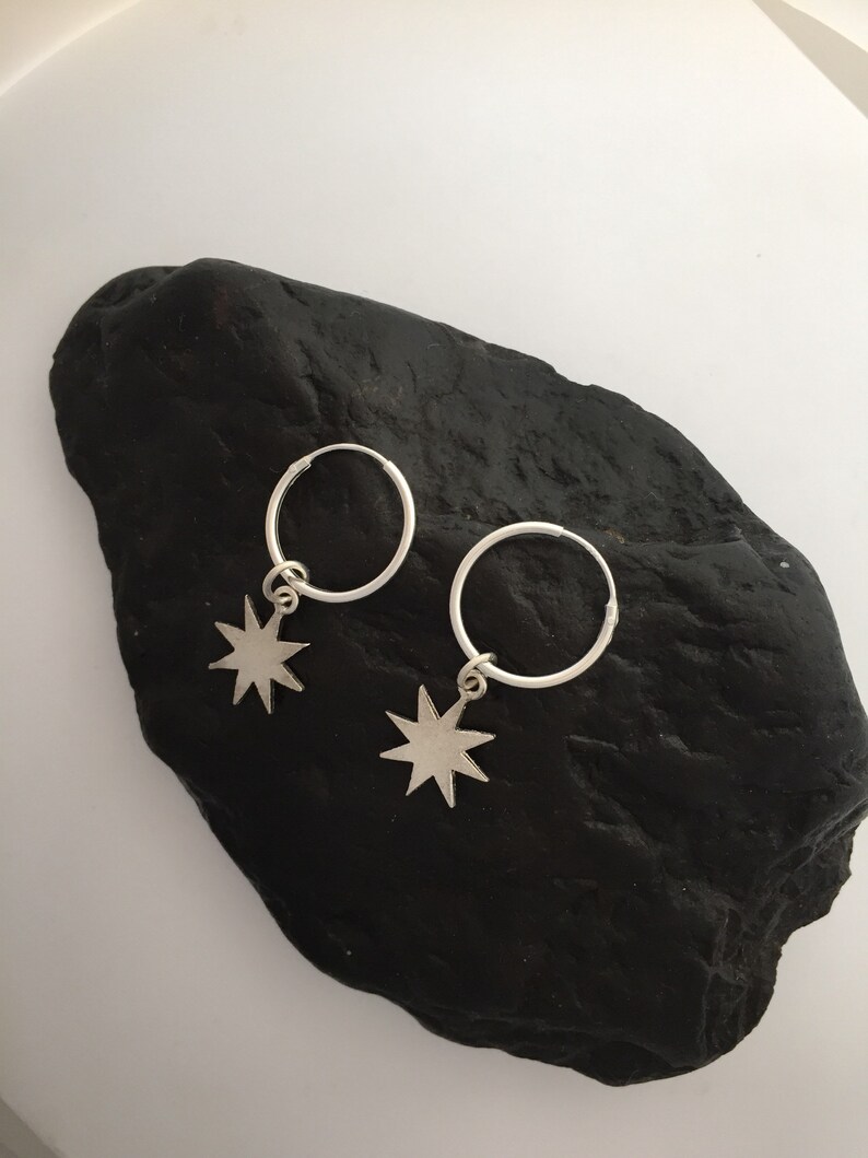 thumbnail image 2 of Sterling Silver Plain Creole Hoop Earrings – 925 Silver, Snap Closure, 19mm 2 of 2