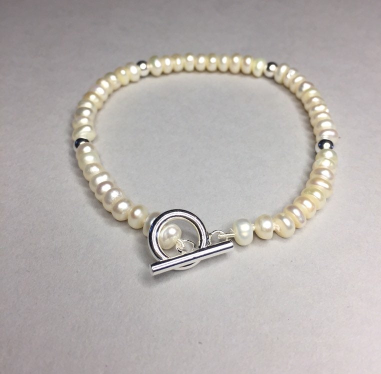 ブレスレット LAZY DAWN toggle pearl bracelet Amazon.com: Freshwater Cultured Baroque Pearls Beaded Wire
