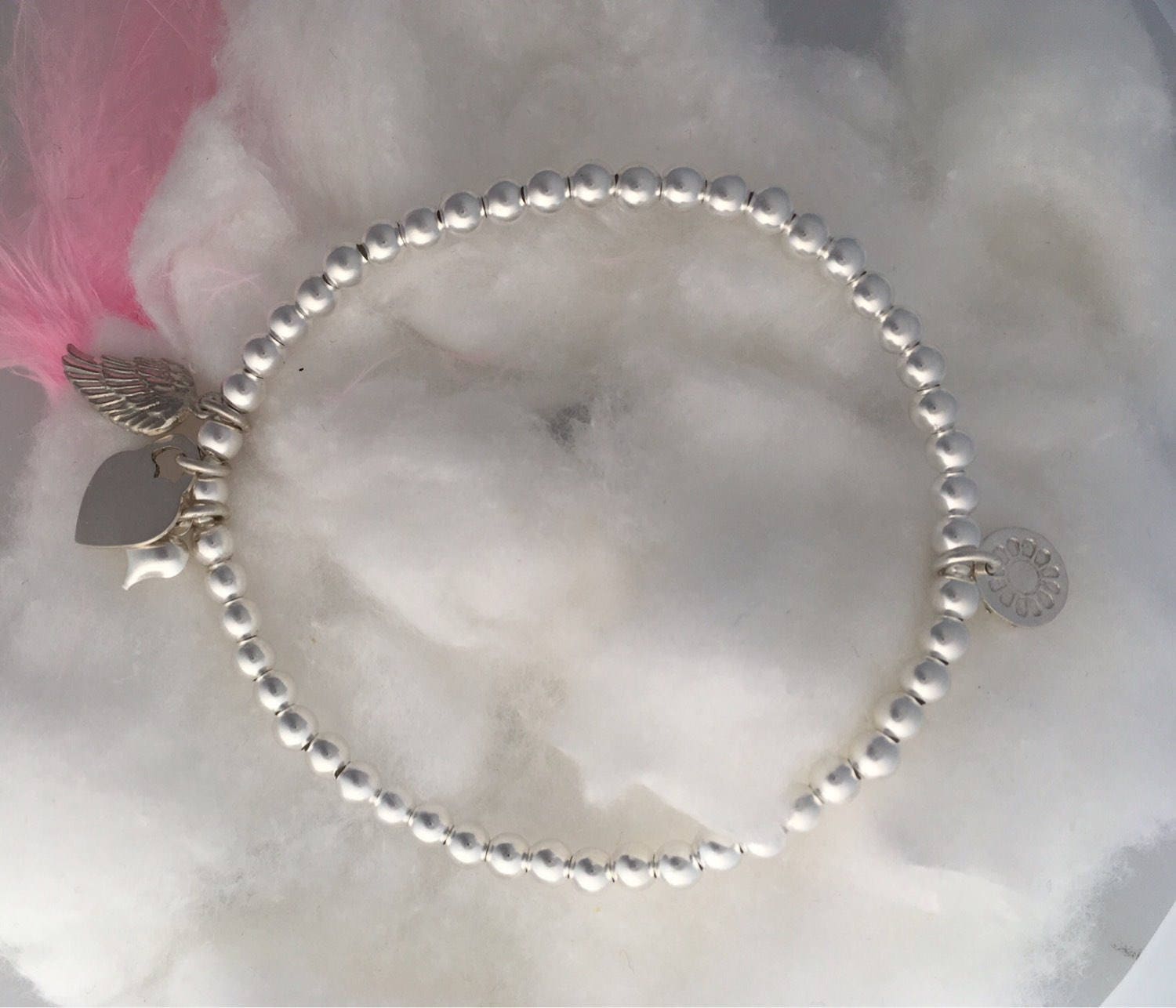 Angel Wing Bracelet Memory Jewellery Stretch Angel Heart - Etsy