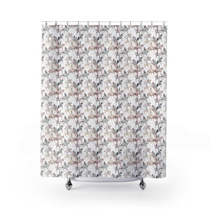 Tenda da doccia con tema equestre, decorazione per amanti dei cavalli, stile rustico, bagno boho, regalo per appassionati di equitazione