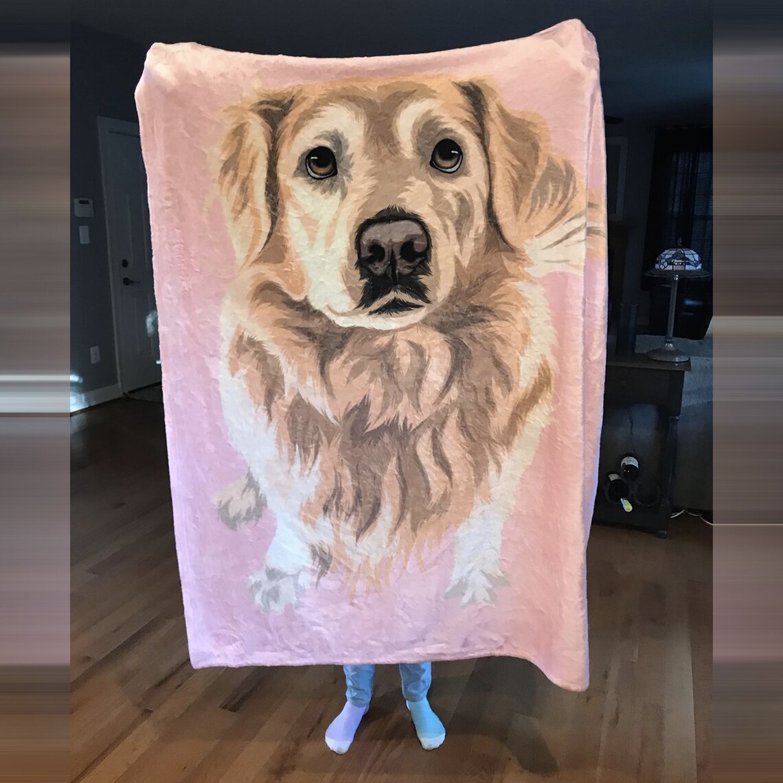 Custom Pet Fleece Blanket Custom Pet Portrait Blanket Dog Etsy
