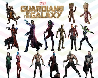 Guardians of the Galaxy Vol. 2 Clipart PNG Files, Printable Clipart, Transparent Background PNG, Digital Files for Kids - CUTE-039