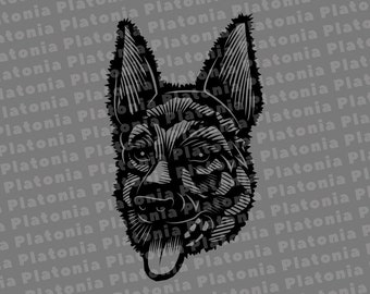 Download Free German Shepherd Sugar Skull Mandala Svg Dog Lover Gift Etsy SVG Cut Files