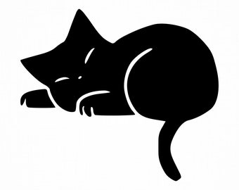 Download Sleeping Cat Svg Etsy PSD Mockup Templates