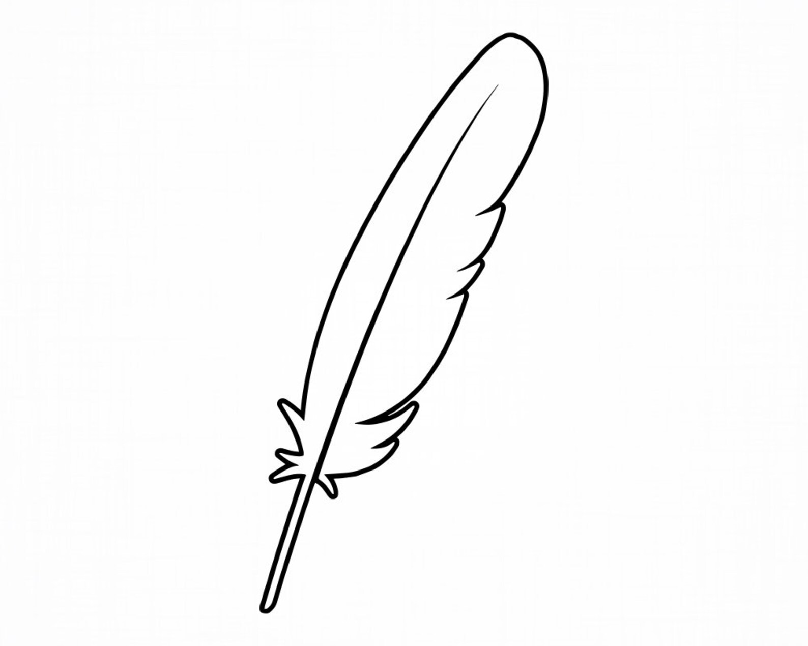 Feather Quill Outline Svg Feather Svg Quill Svg Writing | Etsy