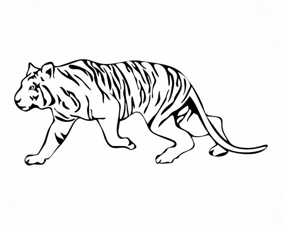 Tiger Outline Svg Tiger Mascot Svg Tiger Face Svg Tiger | Etsy