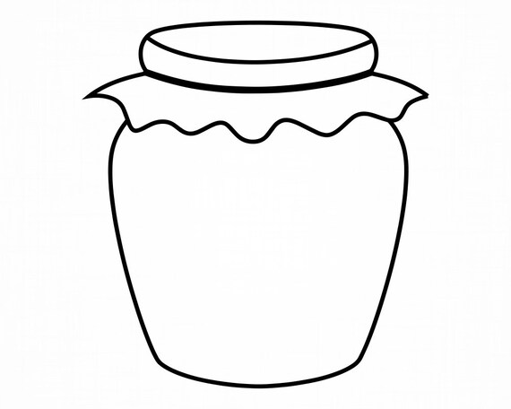 Jam Jar Outline Svg Jam Jar Svg Honey Jar Svg Jar Svg Jam | Etsy