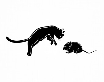 Cat And Mouse Svg Etsy