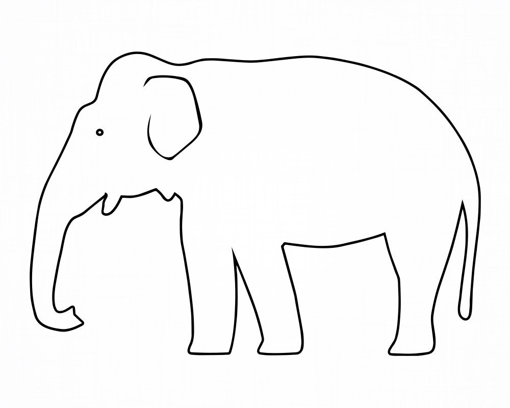 African Elephant Outline Svg Elephant Svg Elephant Cut | Etsy