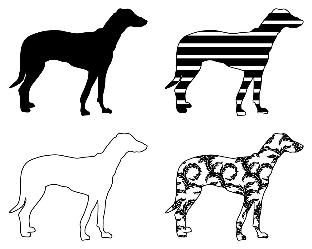 Lurcher SVG Bundle PNG Dog Design Pet Canine Logo Mascot Etsy
