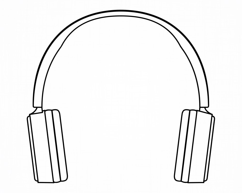 Headphones Outline Svg Headphones Svg Music Svg Headphones Etsy