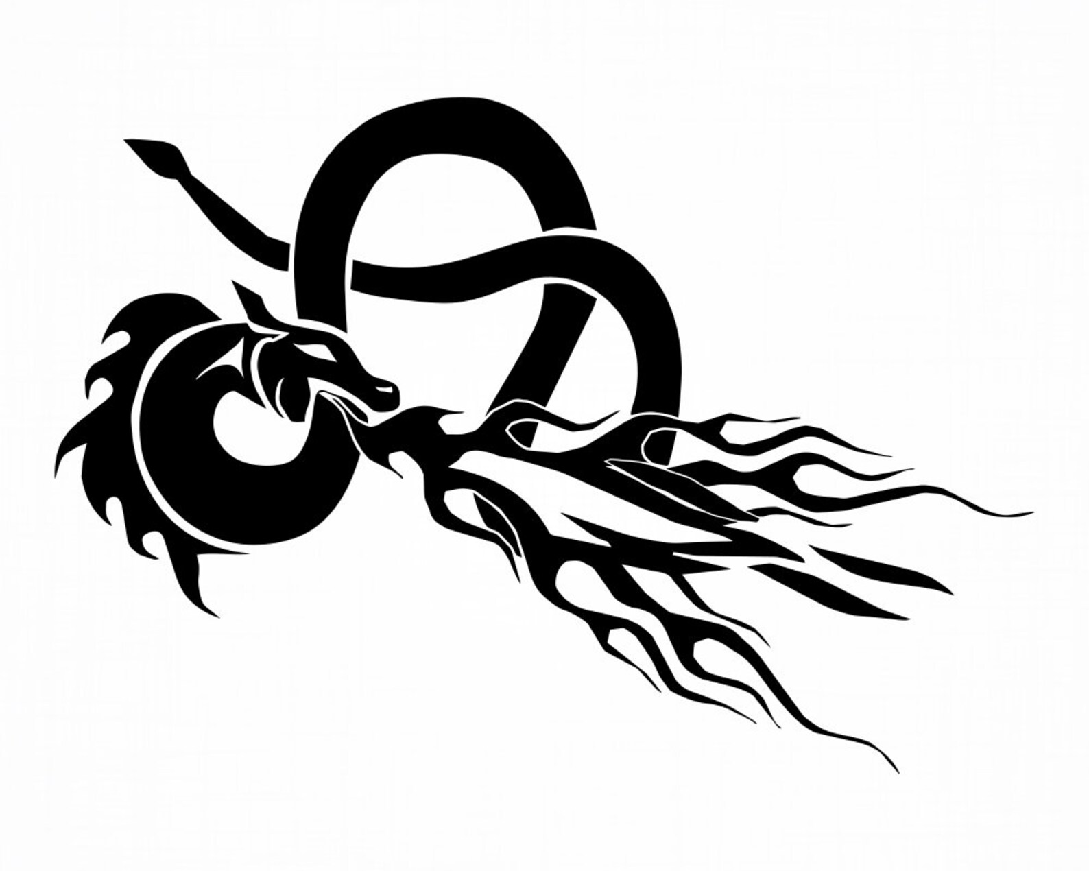 Fire Breathing Dragon 2 Svg Dragon Svg Dragon Cut Files | Etsy