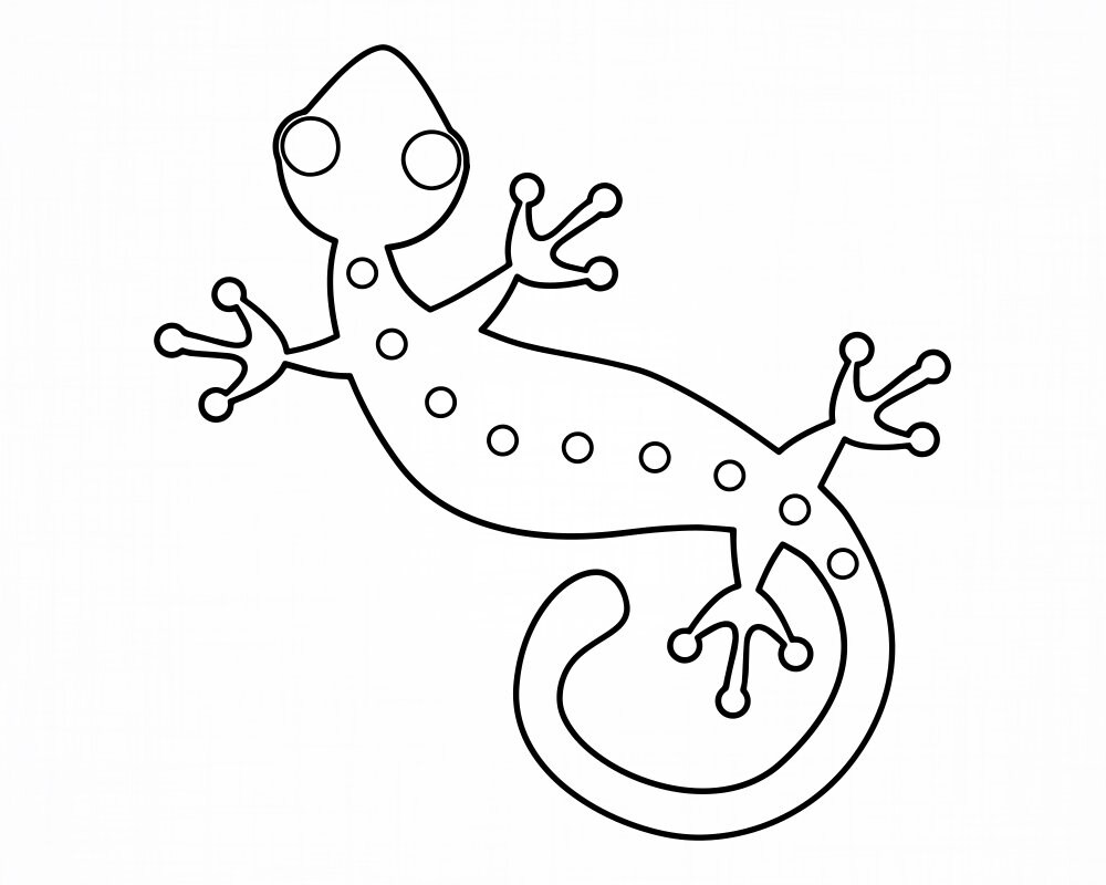 Gecko Lizard Outline 2 Svg Gecko Svg Lizard Svg Gecko Cut Etsy