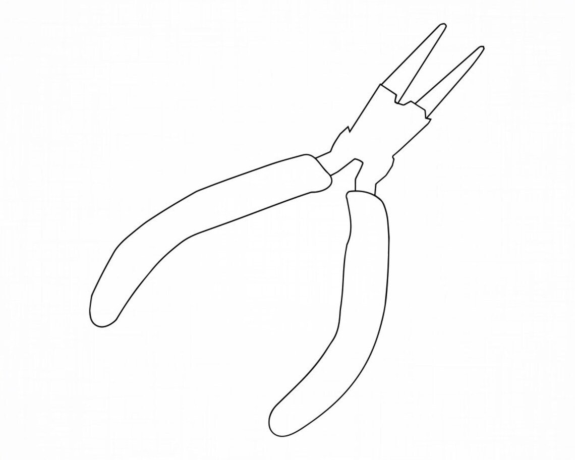 Pliers Design Outline Svg Pliers Svg Tool Svg Pliers Cut Etsy