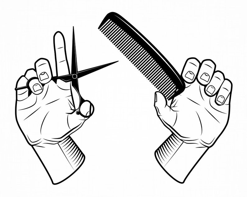 Download Barber Logo Hair Stylist Shop Hairdresser Cutting Svg Cut Files Png Clipart Vector Design Cricut Eps Dxf Clip Art Art Collectibles Mukena Id