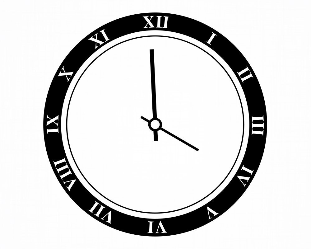 Roman Numeral Clock Svg Watch Svg Clock Svg Wall Clock Svg Etsy