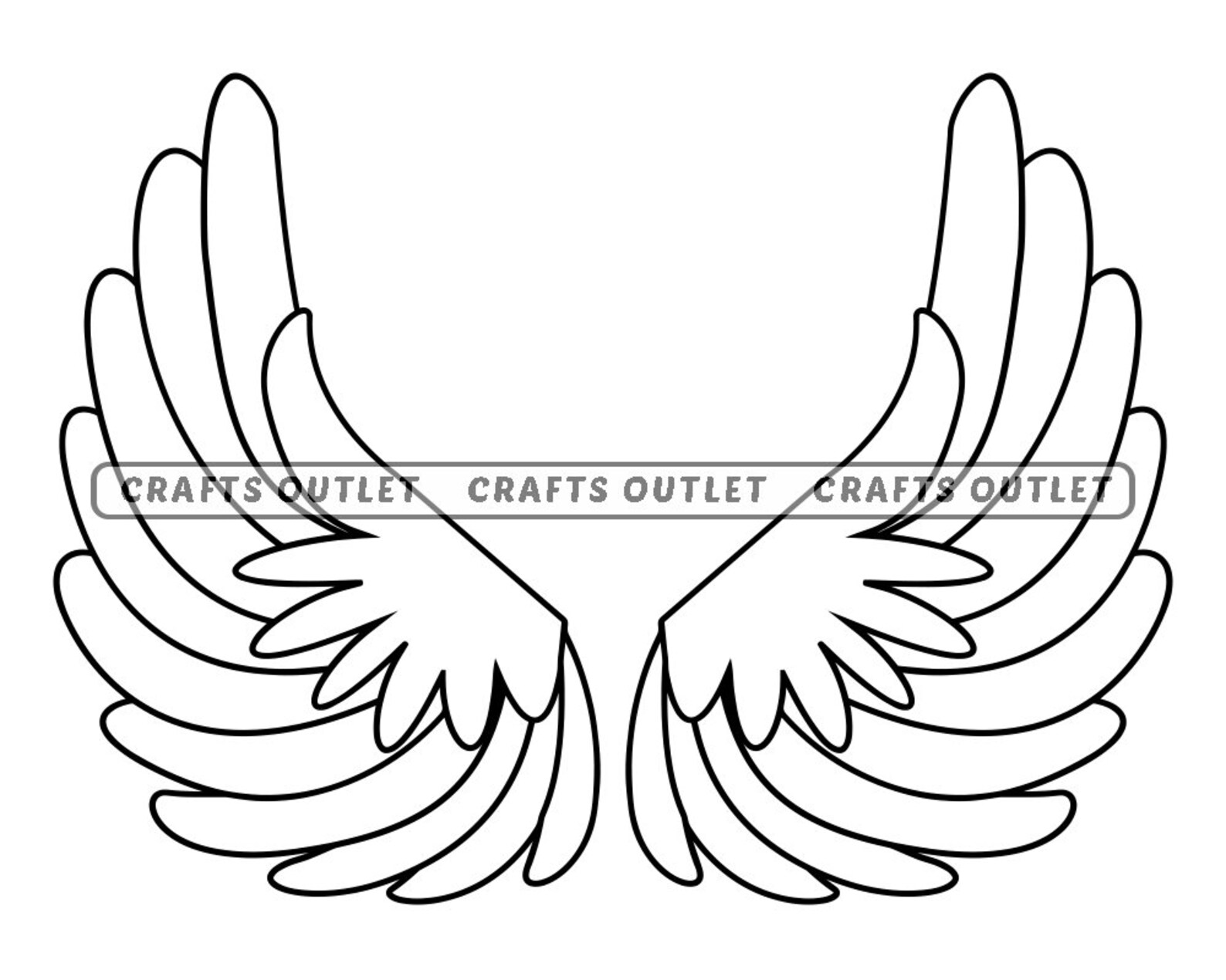 Flügel Umriss 2 SVG Flügel SVG Flügel PNG Flügel Design | Etsy