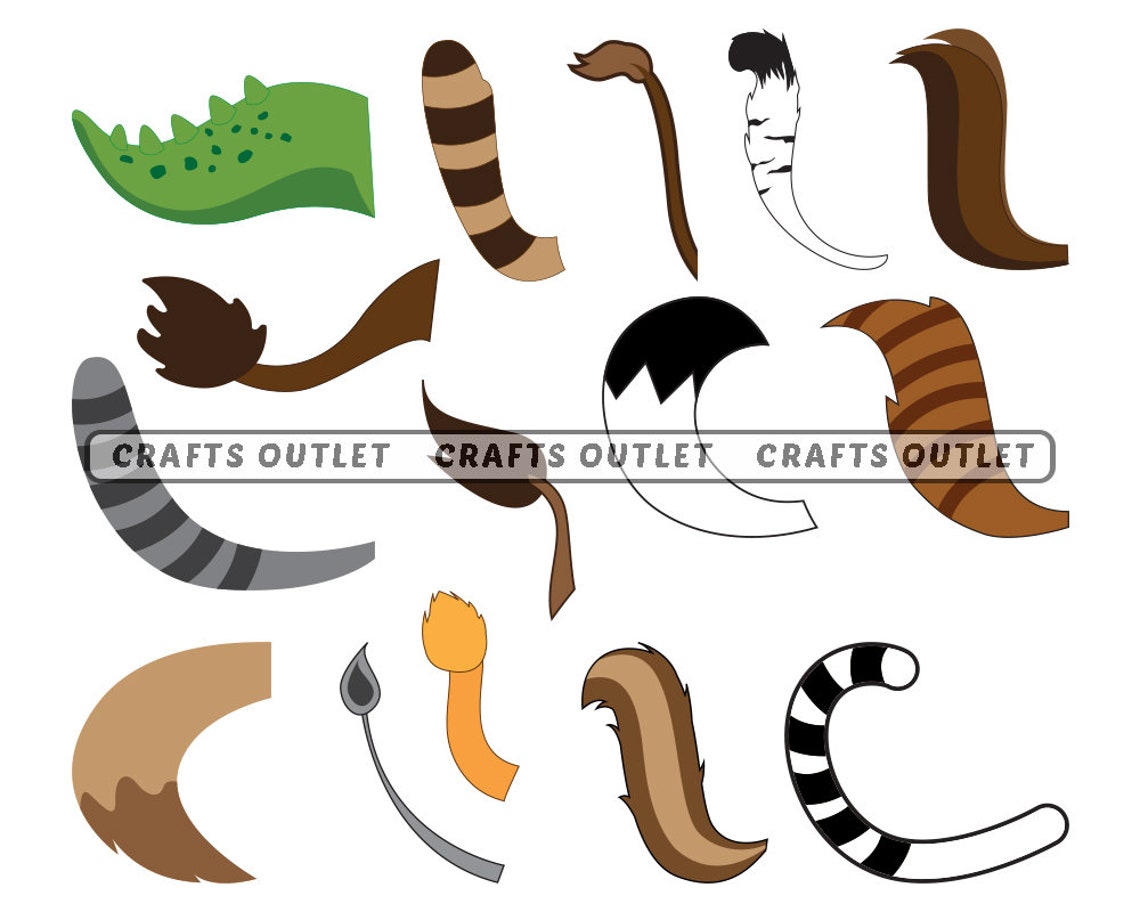 Animal Tail Bundle SVG Animal Tail Svg Tail Svg Tail PNG Etsy