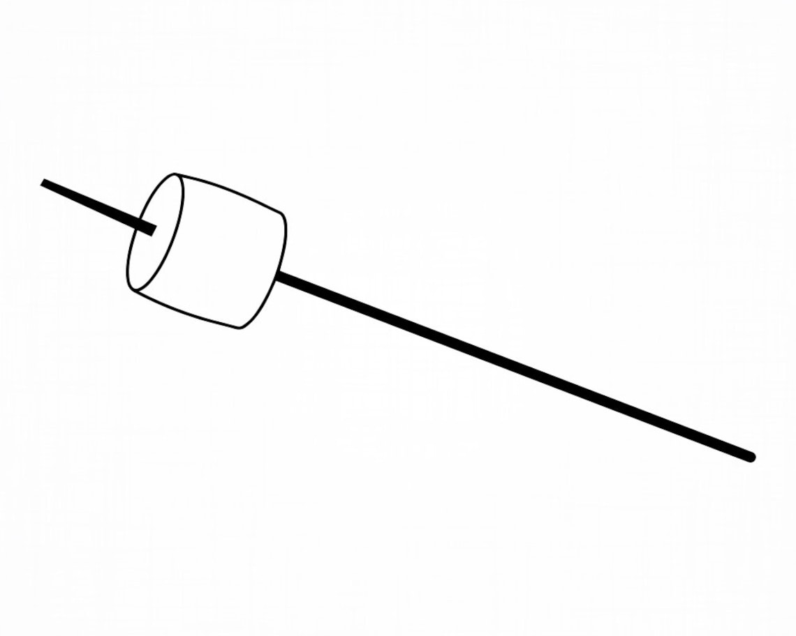 Marshmallow on Stick Svg Marshmallow Svg Marshmallow Cut Etsy