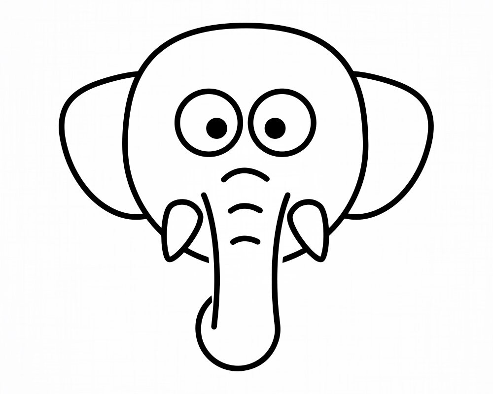 Cute Elephant Outline Svg Baby Elephant Svg Elephant Svg | Etsy