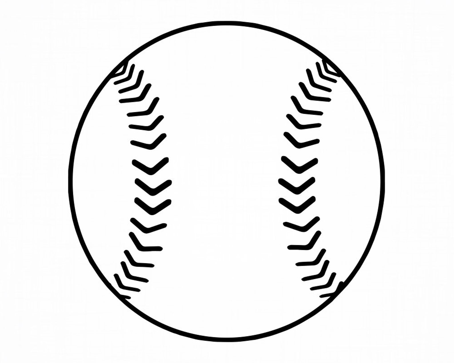 Baseball Outline Svg Baseball Svg Baseball Cut Files Etsy
