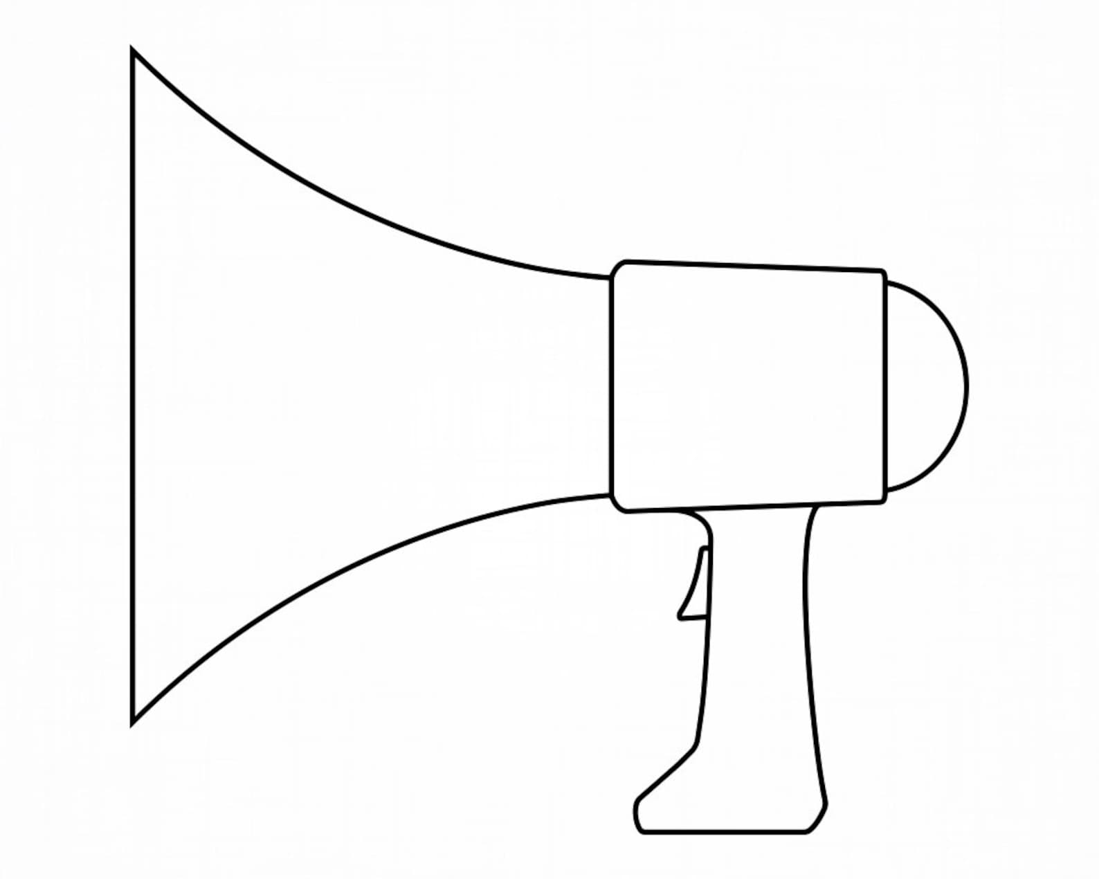 Loudspeaker outline svg loudspeaker svg bullhorn svg etsy