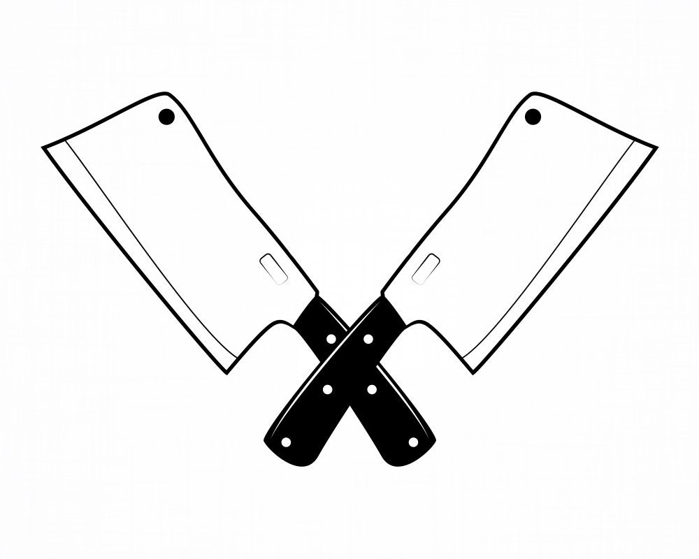 Meat Cleaver Logo Svg Butcher Svg Cleaver Svg Cleaver Cut Etsy