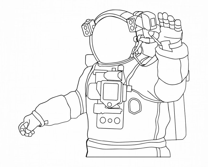 Astronaut Space Suit Outline Svg Astronaut Svg Pdf Space Suit Svg Png