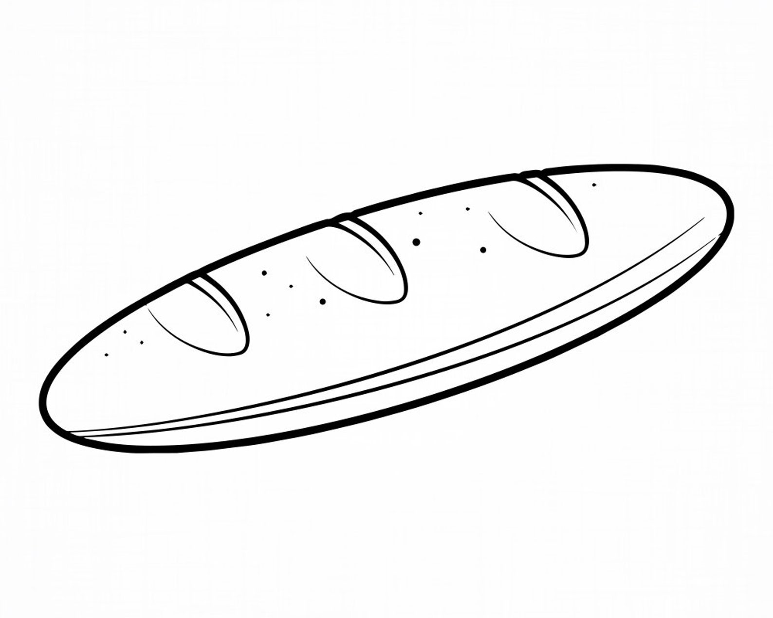 Loaf of Bread Outline Svg Bread Svg Bread Cut Files Bread | Etsy UK