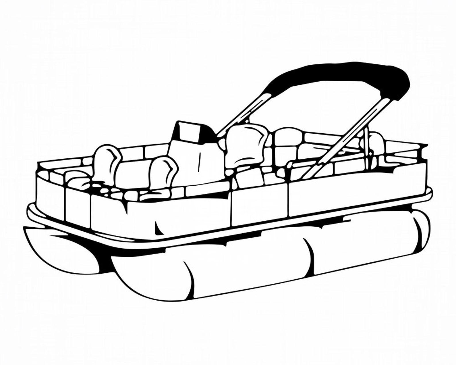 Fun Pontoon Boat SVG